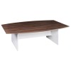 OM Boardroom Table 2.4m Sepia and White H-Base