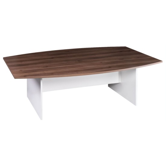 OM Boardroom Table 2.4m Sepia and White H-Base