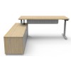 Boost Halo Executive Electric Height Adjustable Desk with Side Cabinet (Round Leg)