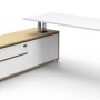 Boost Halo Executive Electric Height Adjustable Desk with Side Cabinet (Round Leg)