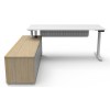 Boost Halo Executive Electric Height Adjustable Desk with Side Cabinet (Round Leg)