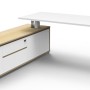 Boost Plus Executive Electric Height Adjustable Desk with Side Cabinet (Square Leg)