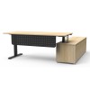 Boost Plus Executive Electric Height Adjustable Desk with Side Cabinet (Square Leg)