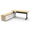 Boost Plus Executive Electric Height Adjustable Desk with Side Cabinet (Square Leg)
