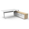 Boost Plus Executive Electric Height Adjustable Desk with Side Cabinet (Square Leg)