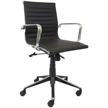 Replica Office Chair Black Med Back
