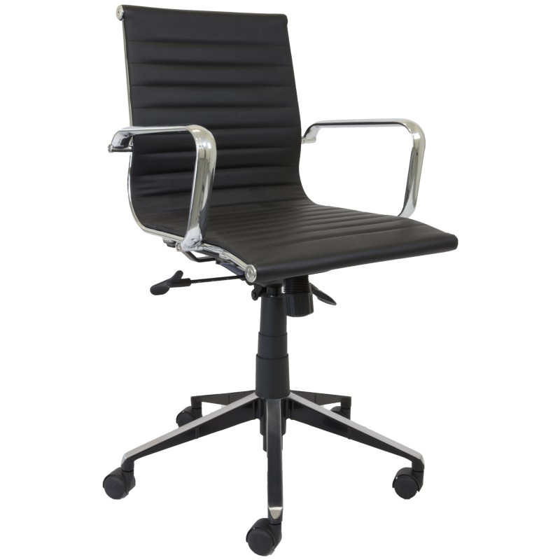 Replica Office Chair Black Med Back