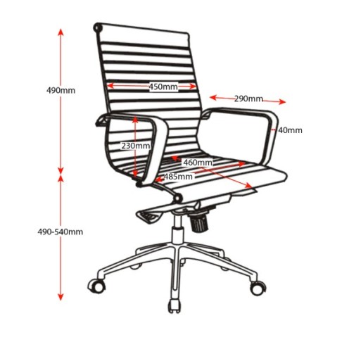 PU605M Executive Chair - Chrome Frame
