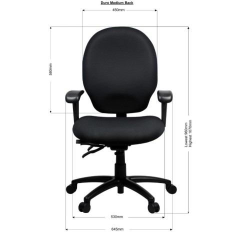 Duro Task Chair Medium Back 160KG Weight Rated