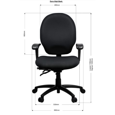 Duro Task Chair High Back 160KG Weight Rated