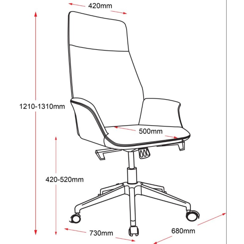 Accord Genuine Leather High Back Executive Chair 