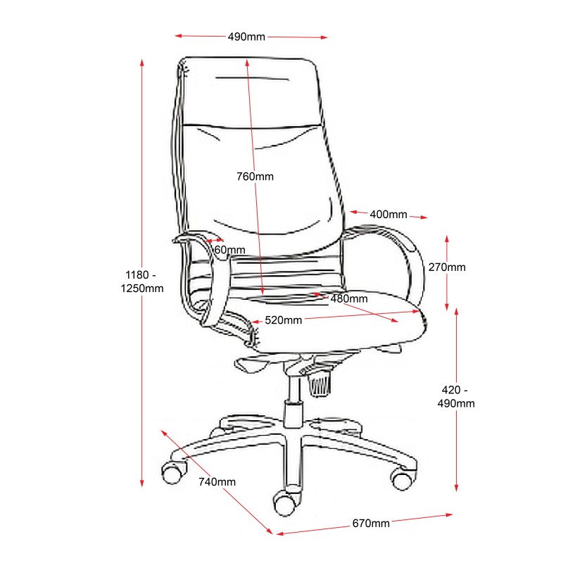 CL820 High Back PU Executive Chair 