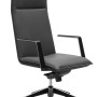 Mirage High Back Executive Chair - Black Leather