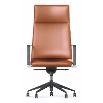 Mirage High Back Executive Chair - Tan Leather