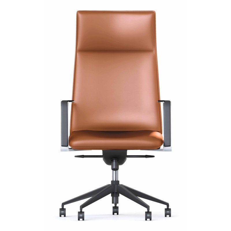 Mirage High Back Executive Chair - Tan Leather
