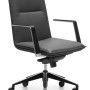 Mirage Medium Back Executive Chair - Black Leather