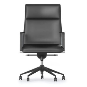 Mirage Medium Back Executive Chair - Black Leather