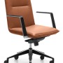 Mirage Medium Back Executive Chair - Tan Leather