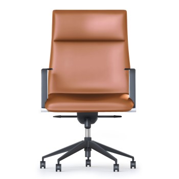 Mirage Medium Back Executive Chair - Tan Leather