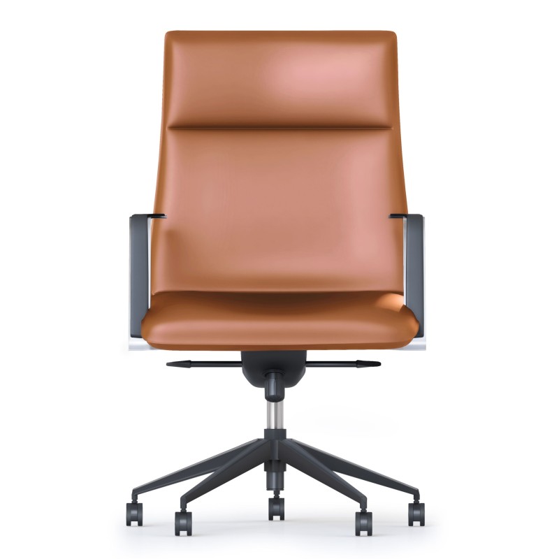 Mirage Medium Back Executive Chair - Tan Leather