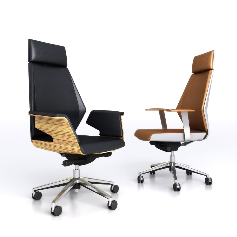 Novara Executive V Chair - High Back Leather 
