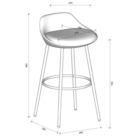 Eros Bar Stool
