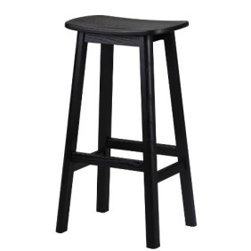 Lilipad Stool -  Solid Wood Black Birch