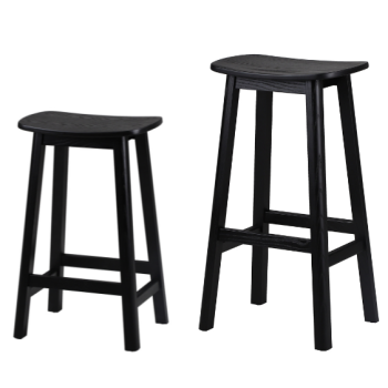 Lilipad Stool -  Solid Wood Black Birch