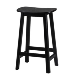 Lilipad Stool -  Solid Wood Black Birch