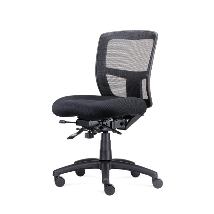 Ergo Task Mesh Back Chair 165kg  Weight Rated With Optional Arms