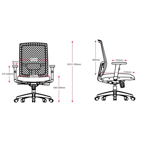 Kal Task High Back Promesh Chair