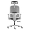 Lotto Medium Back Mesh Operator Chair White and Grey
