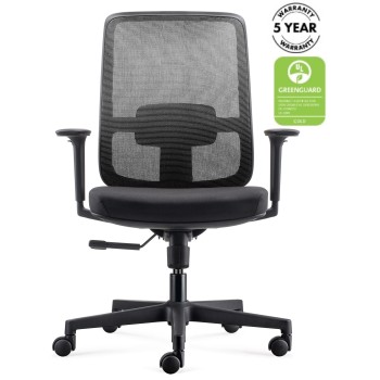 Lotto Medium Back Mesh Operator Chair Black