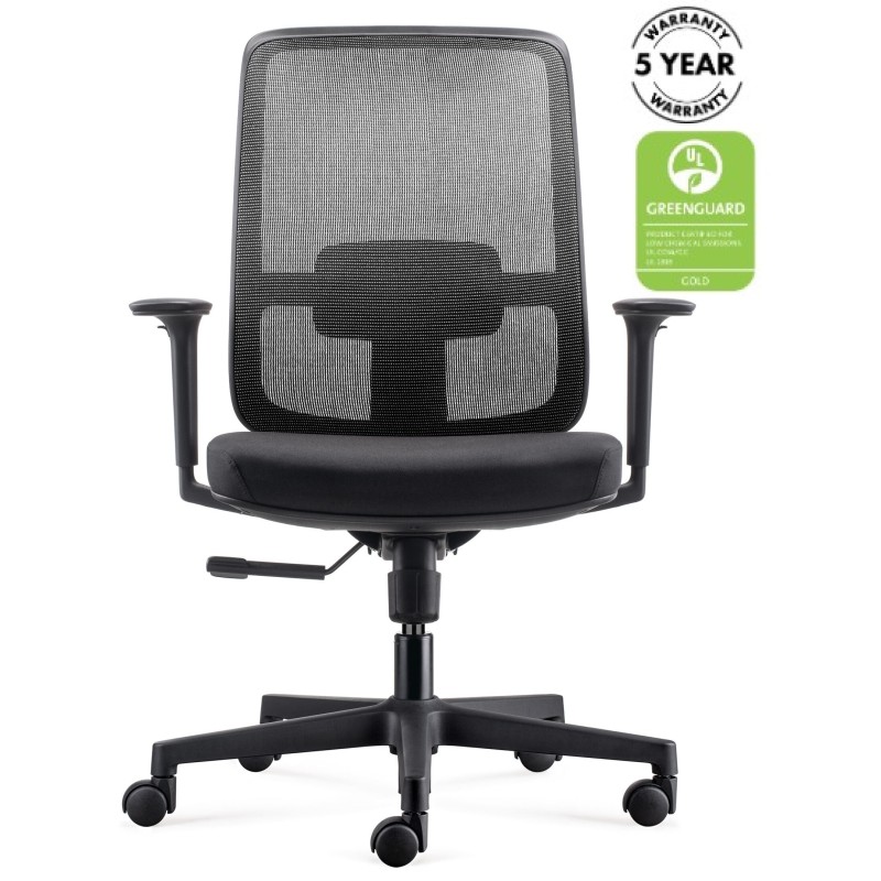 Lotto Medium Back Mesh Operator Chair Black
