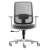 Lotto Medium Back Mesh Operator Chair White and Grey