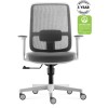 Lotto Medium Back Mesh Operator Chair White and Grey