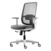 Lotto Medium Back Mesh Operator Chair White and Grey