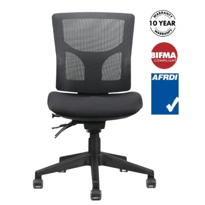 Milan Mesh Back Chair - 160kg Weight Rated With Optional Arms