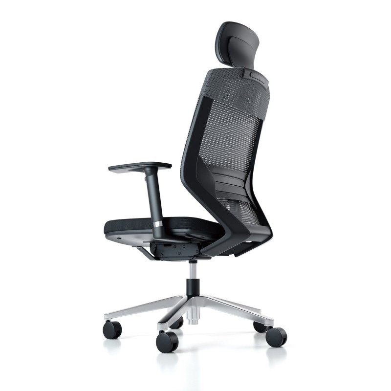 Vogue Executive Chair - Heavy Duty Aluminium Base High Back Mesh Ergonomic