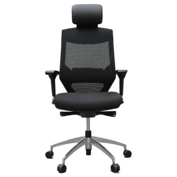 Vogue Executive Chair - Heavy Duty Aluminium Base High Back Mesh Ergonomic