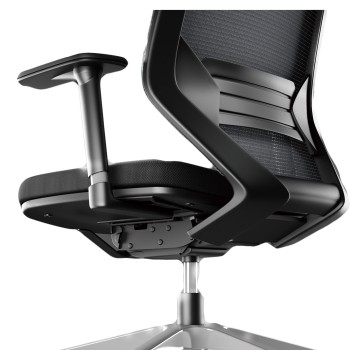 Vogue Executive Chair - Heavy Duty Aluminium Base Mid Back Mesh Ergonomic