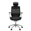 Vogue Executive Chair - White Frame Black Seat High Back Mesh Ergonomic 
