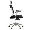 Vogue Executive Chair - White Frame Black Seat High Back Mesh Ergonomic 