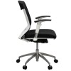 Vogue Executive Chair - White Frame Black Seat Mid Back Mesh Ergonomic 
