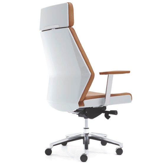 Potenza Executive Chair - High Back Tan Leather