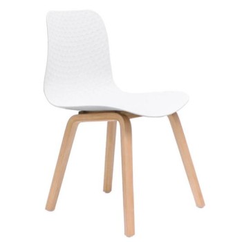 Lucid Visitor Chair with Timber Base