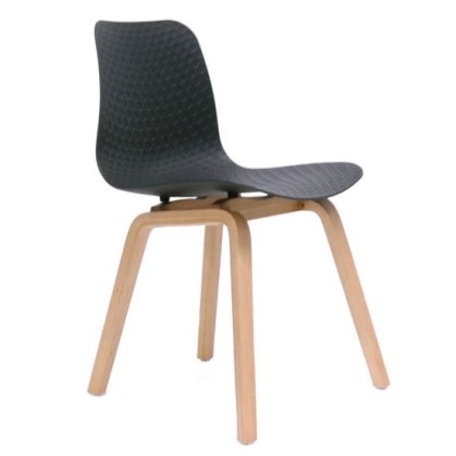 Lucid Visitor Chair with Timber Base