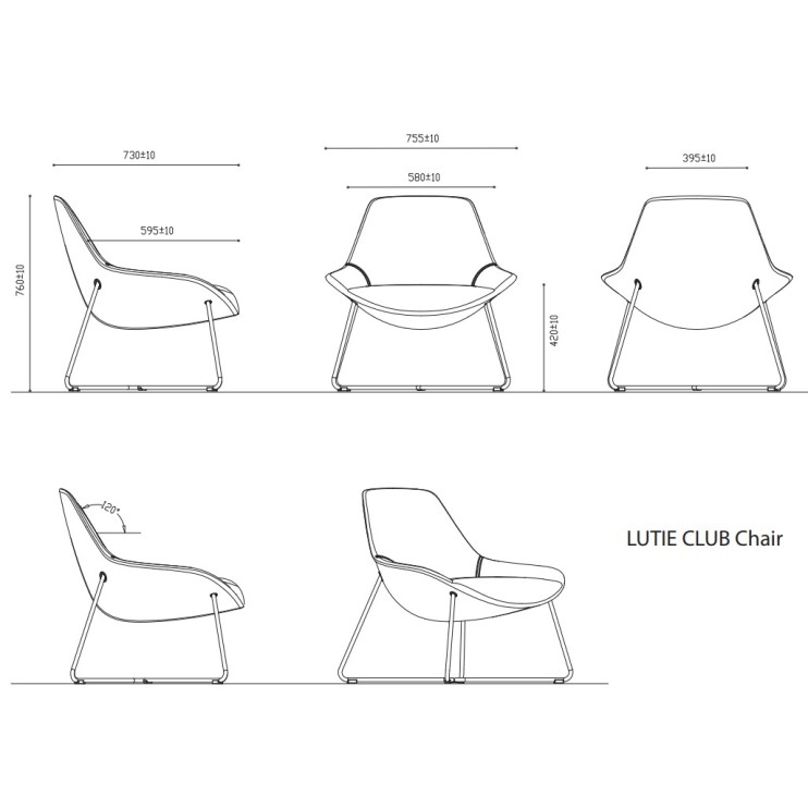 Lutie Club Lounge Chair
