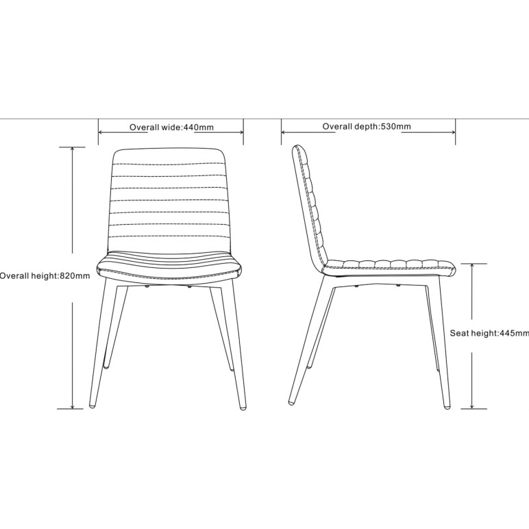 Pixel 4 Leg Chair CHOICE OF 5 COLOURS
