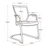 WMCC Visitor Chair -  Mesh Back Fabric Seat